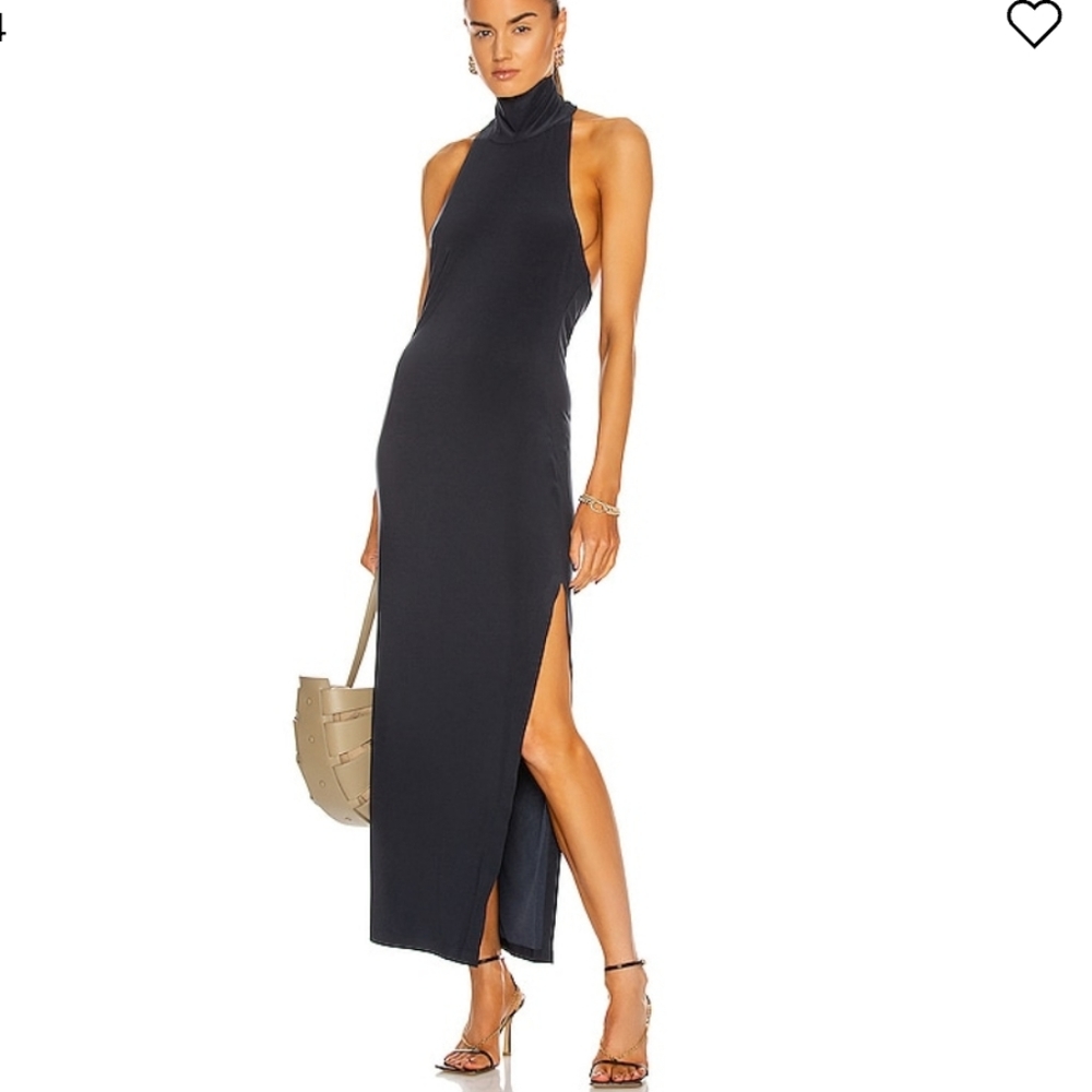 NORMA KAMALI Halter/high slit dress